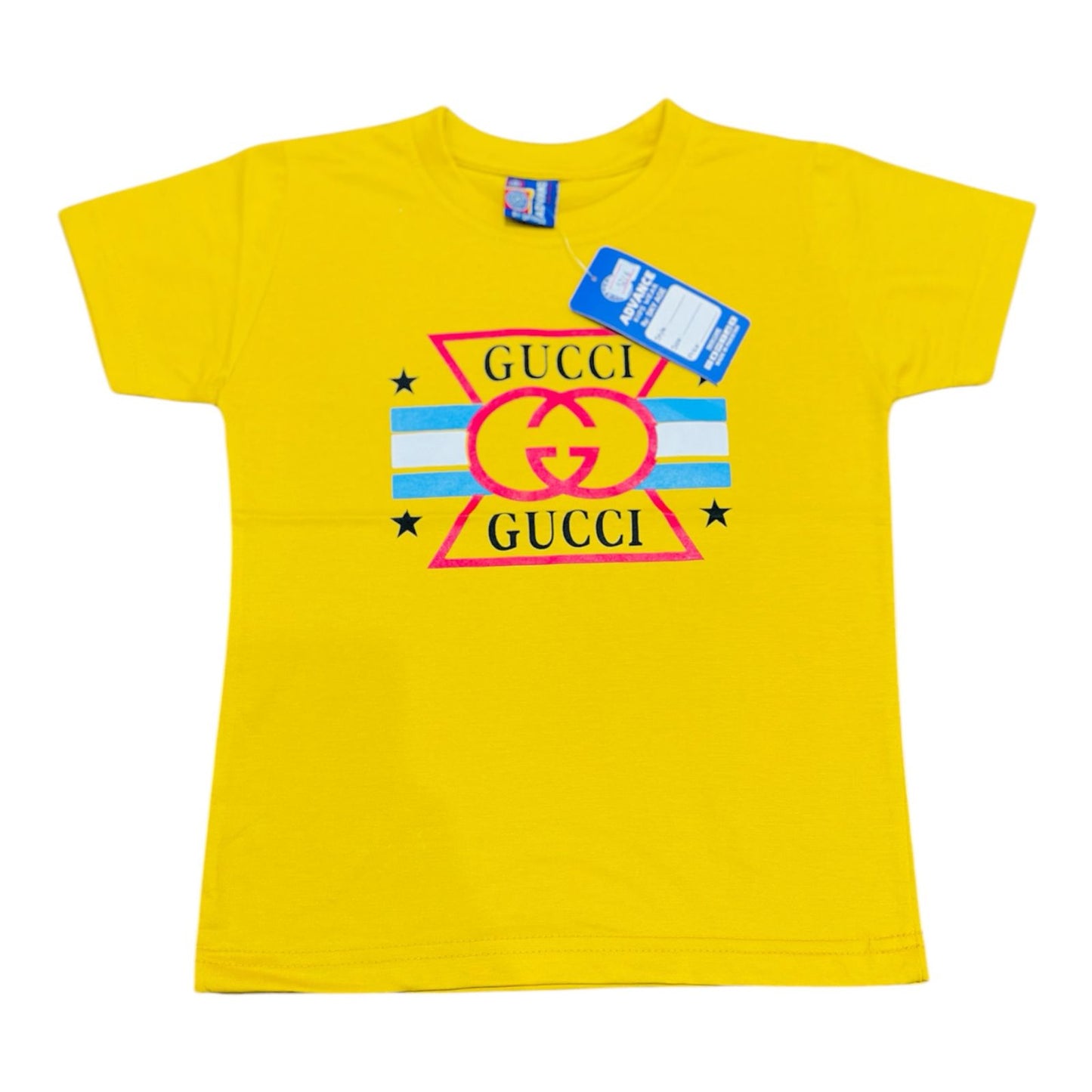 Guuci Vibe – Boys' Yellow Printed T-Shirt