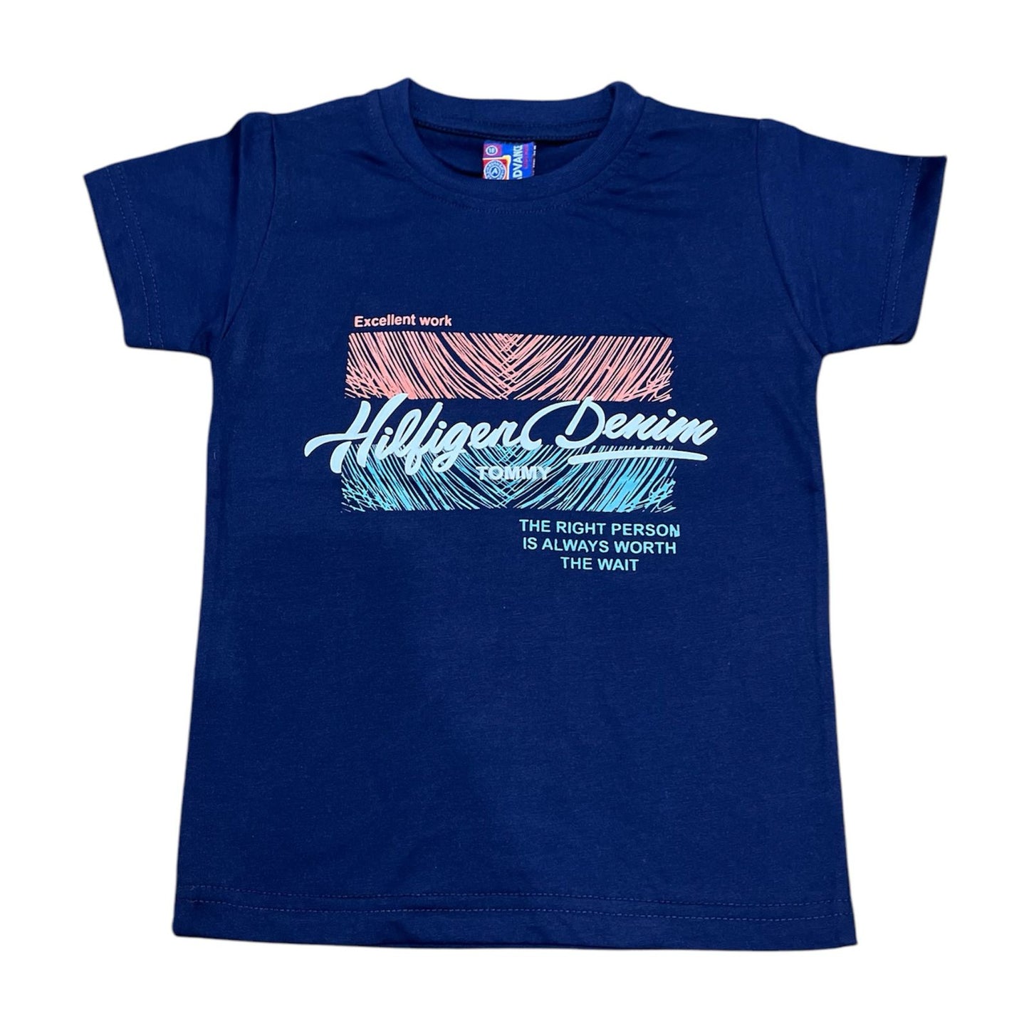 NightWave – Boys' Dark Blue Printed T-Shirt