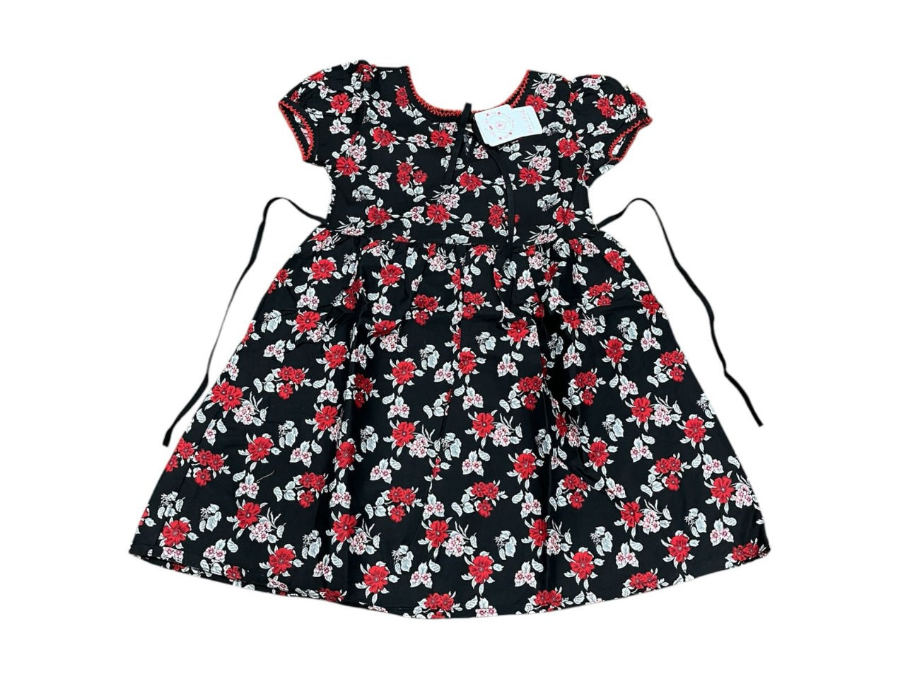 Midnight Bloom Printed Frock – Baby Girl Stylish Casual Wear