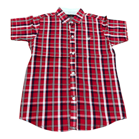 Plaid Play – Boys' Checkered T-Shirt