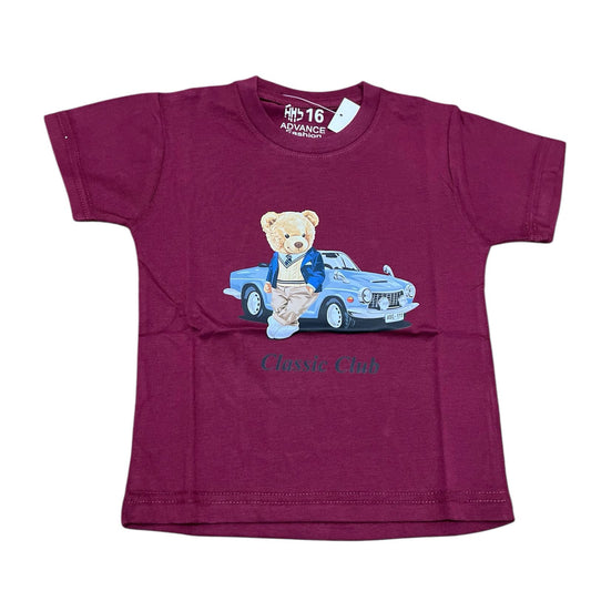 DeepShade – Boys' Maroon Cotton T-Shirt