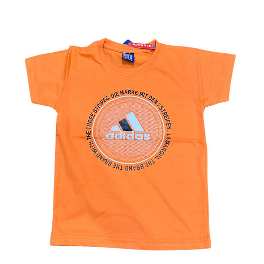 Adikids SportStyle – Boys' Orange Adidas-Inspired T-Shirt