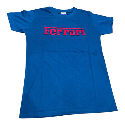 Ferrari Racer – Boys' Navy Blue Ferrari-Inspired T-Shirt