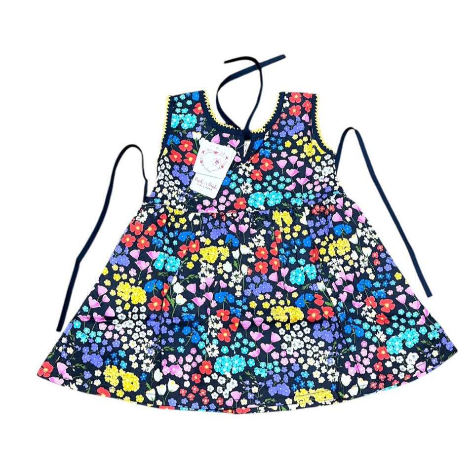 Rainbow Twirl Multi-Color Printed Frock – Baby Girl Funwear